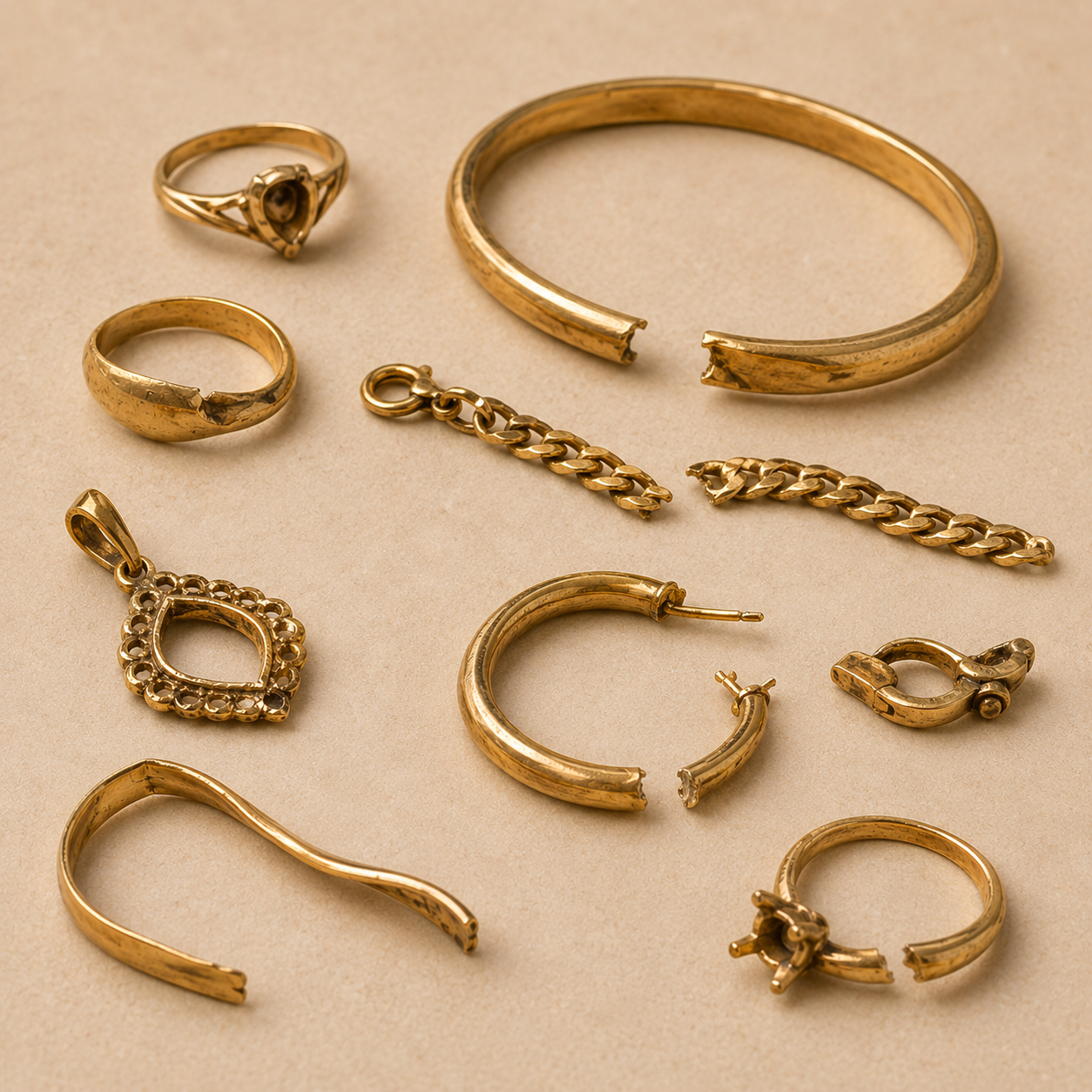 Bent or Damaged Gold Jewellery