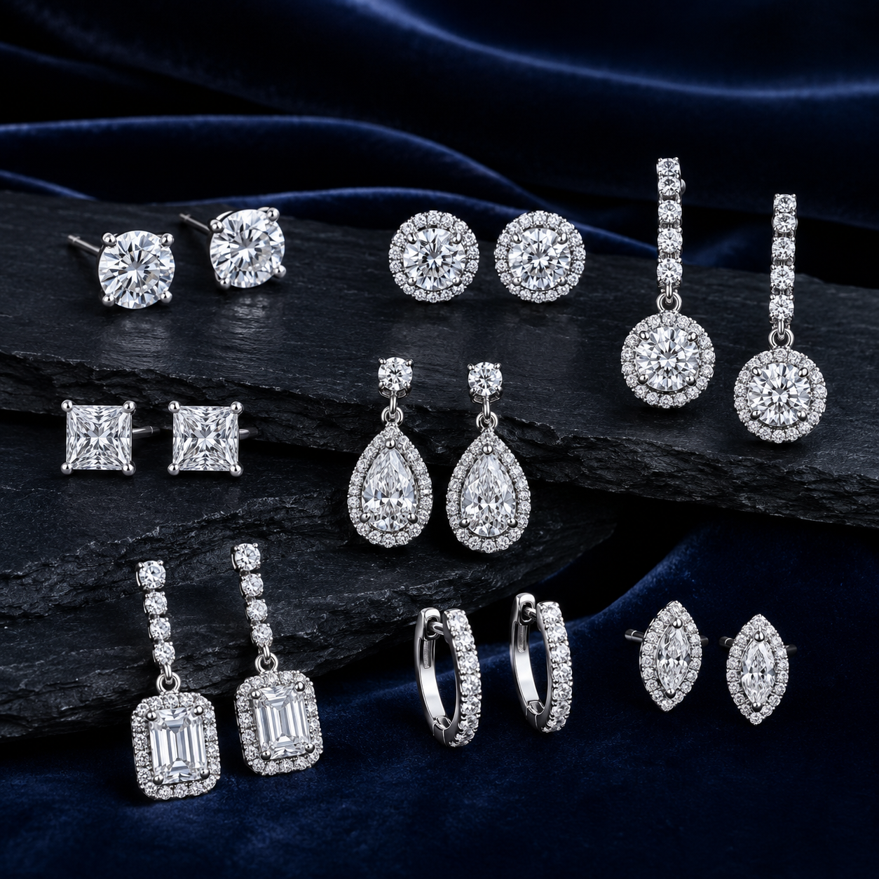 Elegance in diamond jewelry display