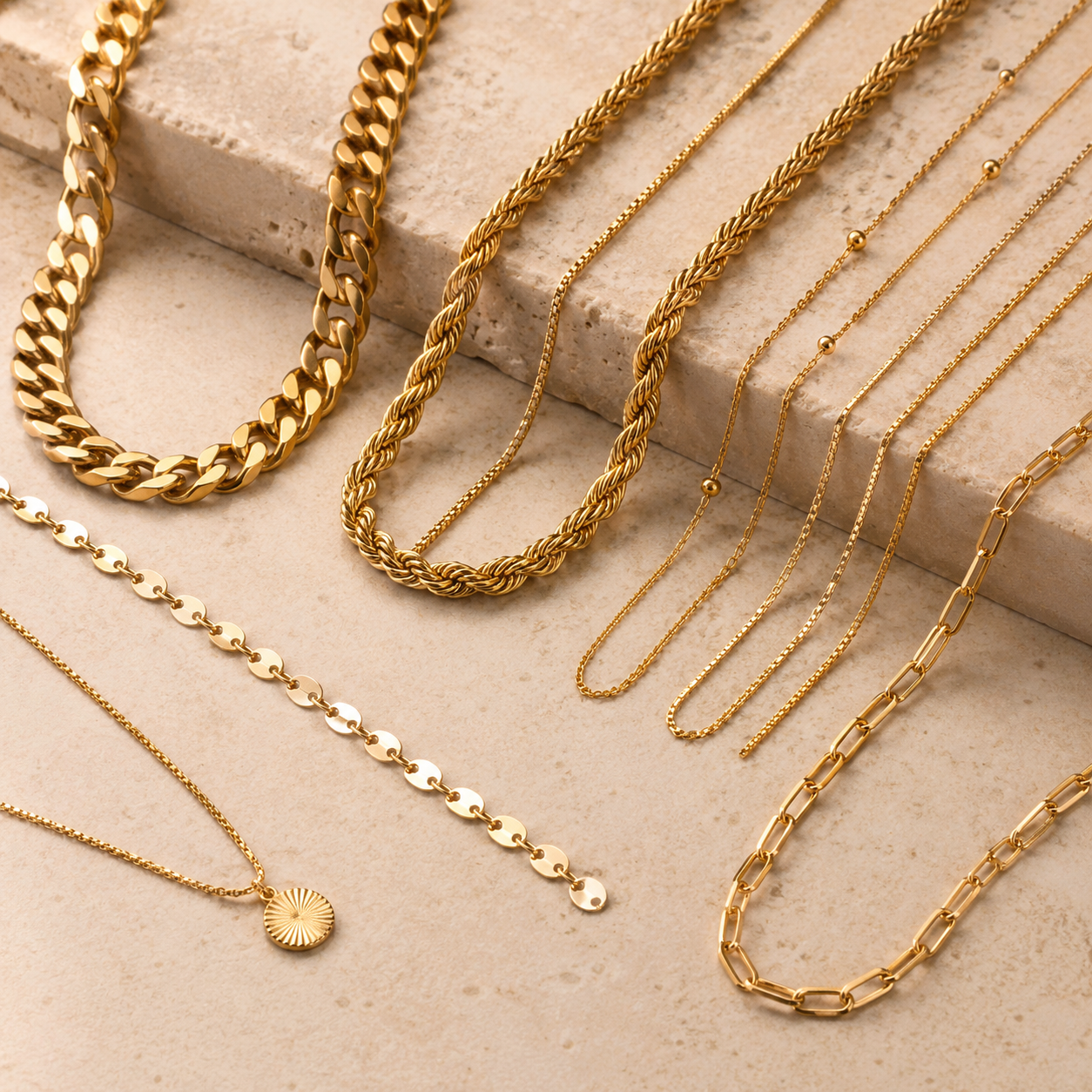 Gold Chains and Necklaces