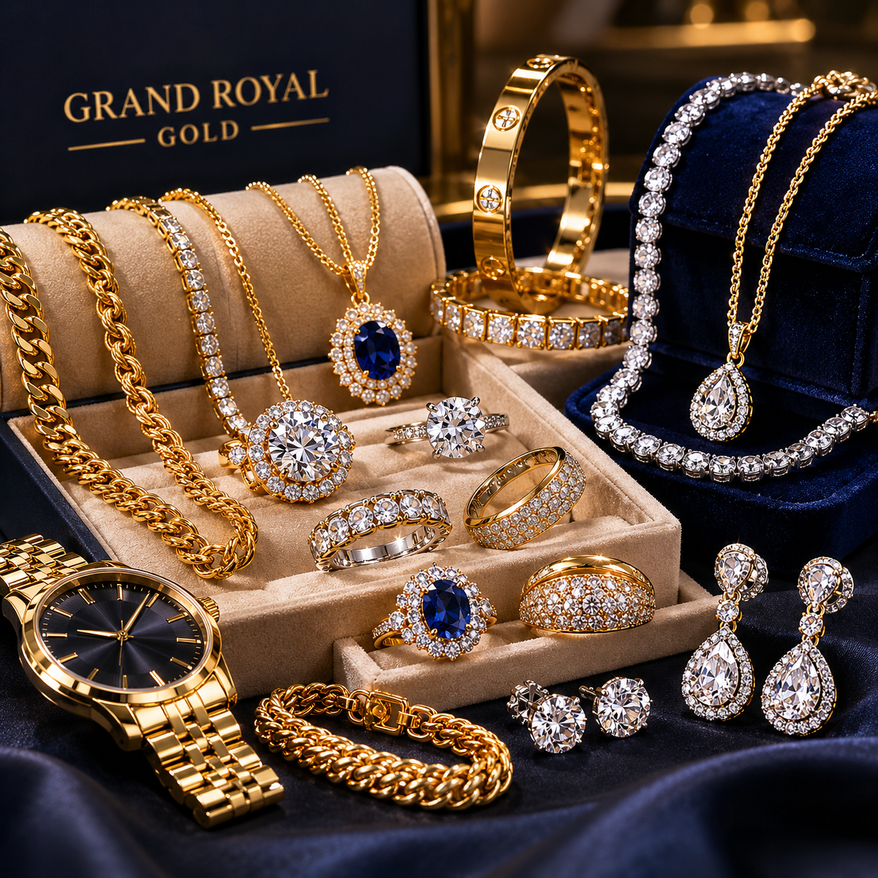 Grand Royal luxury jewelry showcase