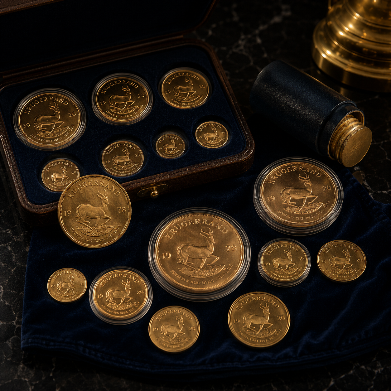 Luxurious Krugerrand coin collection
