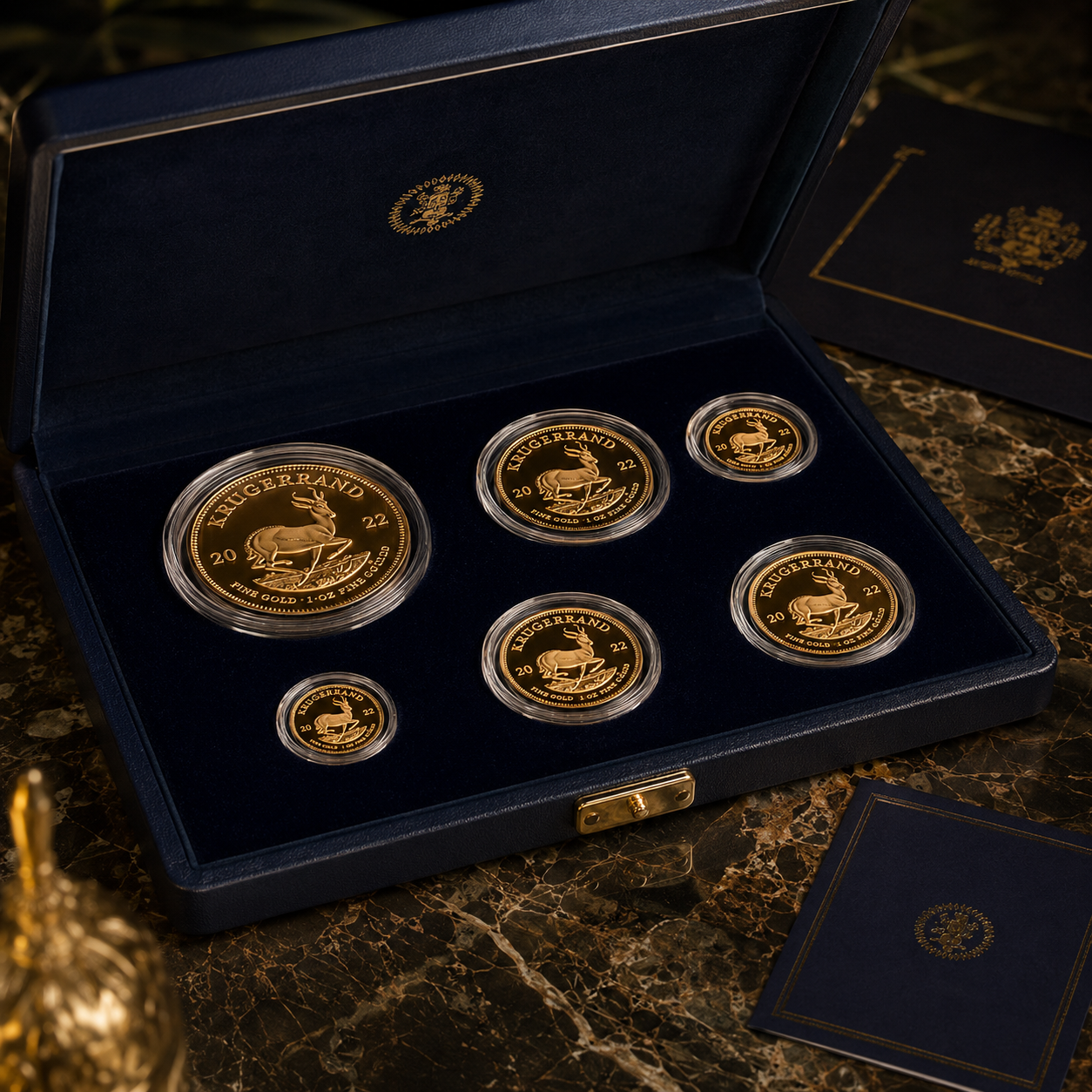 Luxurious Krugerrand coin display