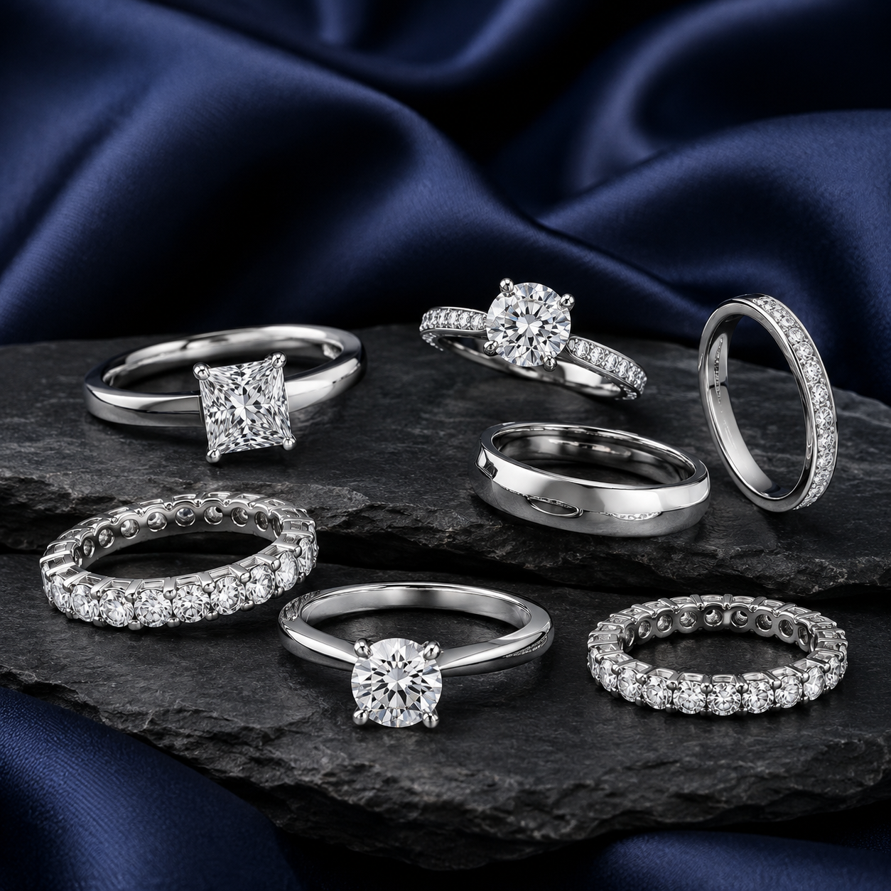 Luxurious diamond ring showcase