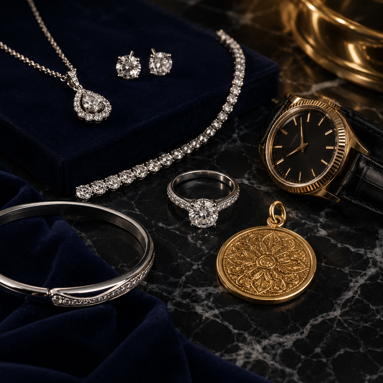 Luxurious jewelry and timepiece collection